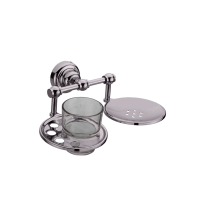 Stainless Steel Tumbler Holder With Soap Dish