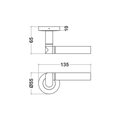 Stainless Steel Mortice Handle