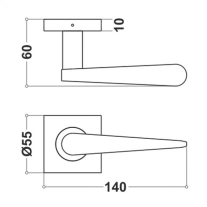 Stainless Steel Mortice Handle