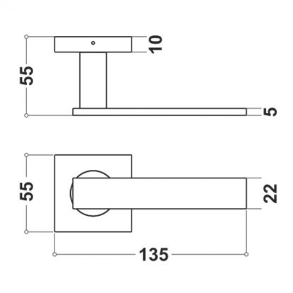 Stainless Steel Mortice Handle