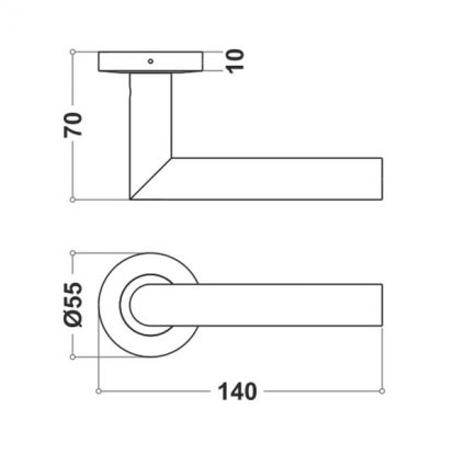 Stainless Steel Mortice Handle