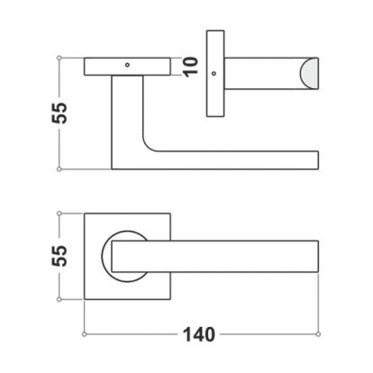 Stainless Steel Mortice Handle