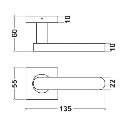 Stainless Steel Mortice Handle