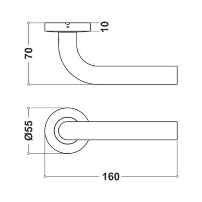 Stainless Steel Mortice Handle