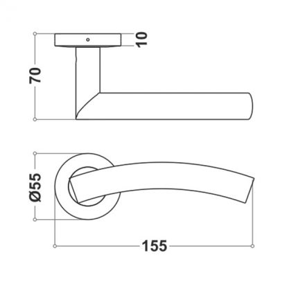 Stainless Steel Mortice Handle