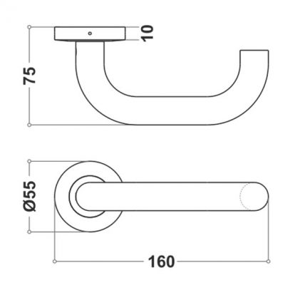 Stainless Steel Mortice Handle