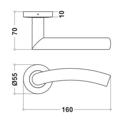 Stainless Steel Mortice Handle