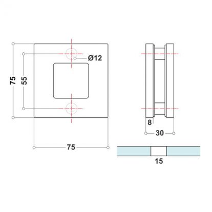 Glass Sliding Door Handle