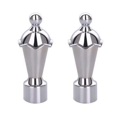 Silver Curtain Finials - The Green Interio