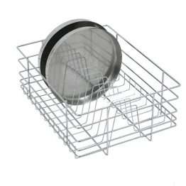 Stainless Steel Thali Rack, Sleek Thali Basket, Stainless Steel Thali Basket, SS Thali Basket, SS Kitchen Basket made by 6 mm wire high quality - The Green Interio