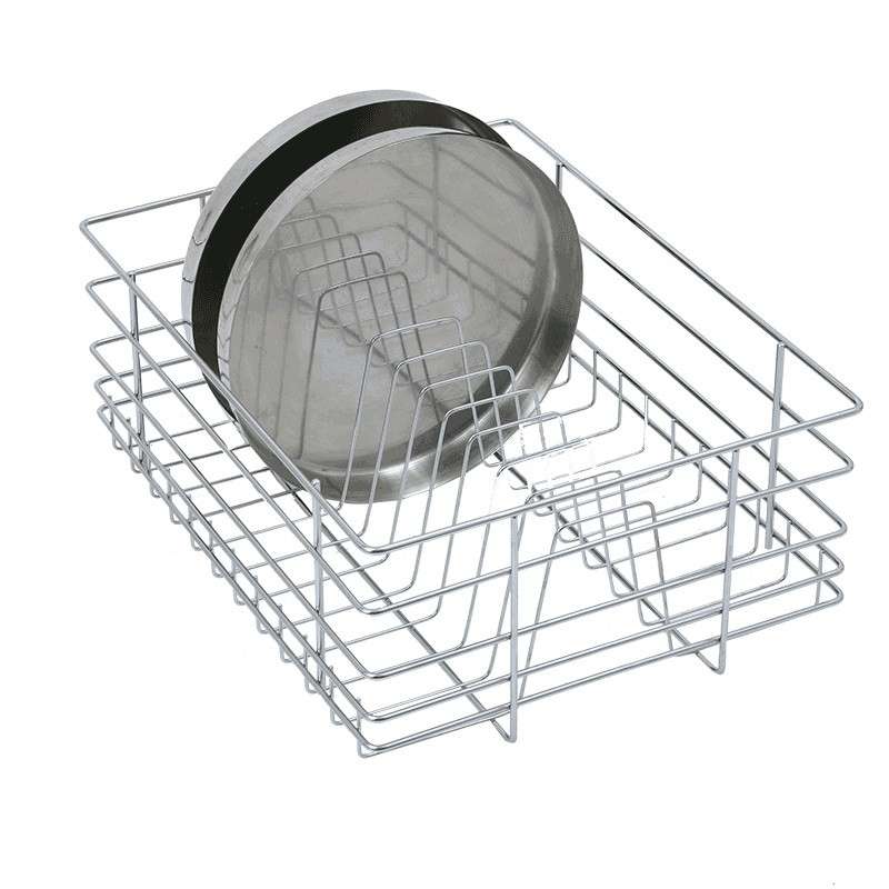 Modular wire baskets made of stainless steel