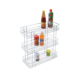 Stainless Steel Triple Basket Pullout - Triple Pull Out Basket - Green Interio