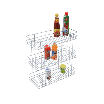 Stainless Steel Triple Basket Pullout - Triple Pull Out Basket - Green Interio