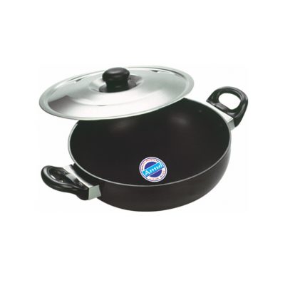 Amul Deep Kadhai with Lid- deep cooking pot - aluminium kadai with lid