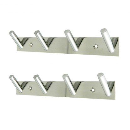 Stainless Steel Multiple Bathroom Towel Hook - multiple cloth hook rail