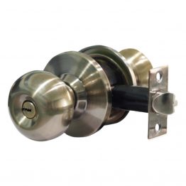 SS304 Cylindrical Door knob bathroom lockset for wooden flush door - The Green Interio