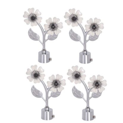 Off White flower curtain bracket The Green Interio Curtain Fittings Store
