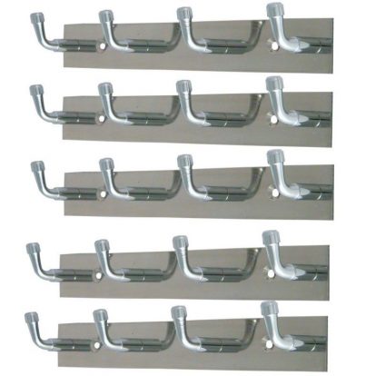 MULTIPLE ROBE HOOK RAIL STAINLESS STEEL